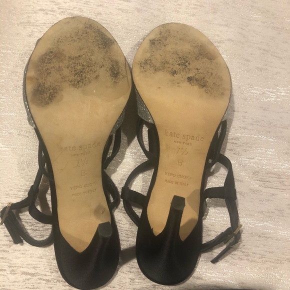 Kate Spade triple black bow and sparkle heels! - Picture 3 of 5